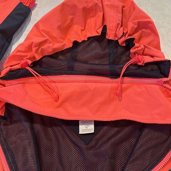 COPY - Rain Jacket Windbreaker Annapolis Lined Mesh Sailing Orange and Navy XL - Picture 8 of 14